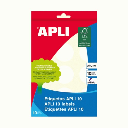 Etiquetas Redondas 32mm Branco Apli 1630 150un
