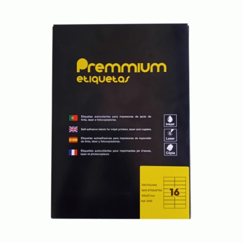 Etiquetas 105x037mm 100Fls A4 1600un