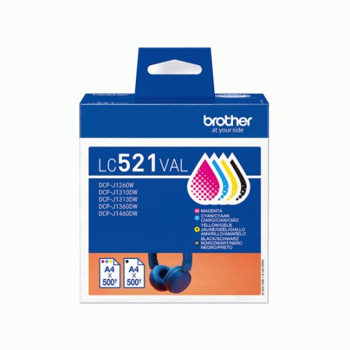 Pack Tinteiros Brother LC521VAL 4 Cores