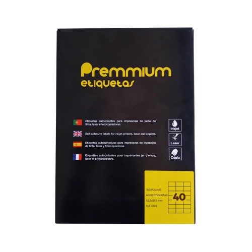 Etiquetas 052,5x029,7mm 100Fls A4 4000un