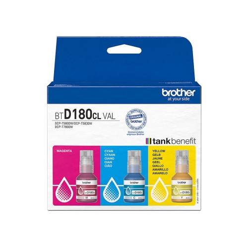 Pack Tinteiros Brother BTD180CLVAL 3 Cores