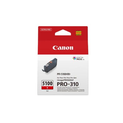 Tinteiro Canon PFI-5100 Vermelho 6958C001