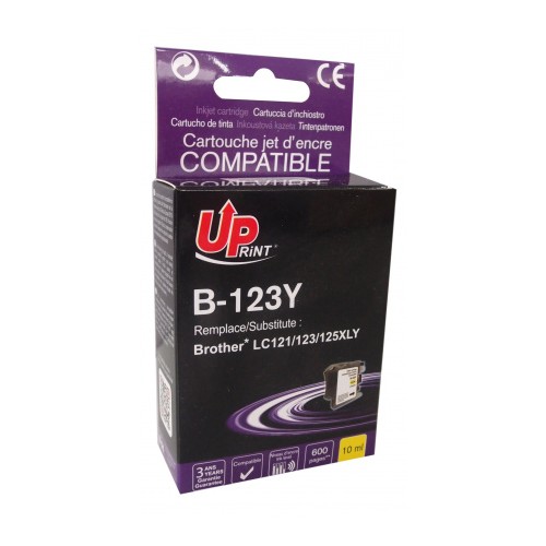 Tinteiro Compatível Uprint para Brother LC123Y Amarelo