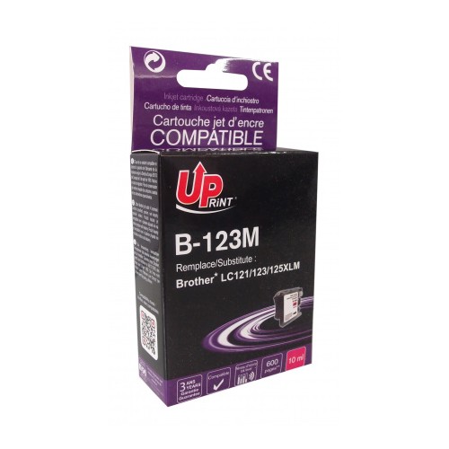 Tinteiro Compatível Uprint para Brother LC123M Magenta