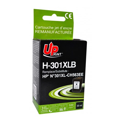 Tinteiro Compatível Uprint para HP 301XL Preto CH563EE