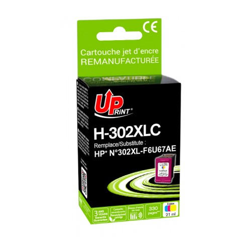 Tinteiro Compatível Uprint para HP 302XL Cor F6U67A