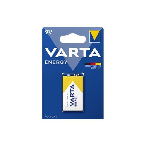 Pilhas 6LR61 Alcalinas 9V 530mAh Varta Energy