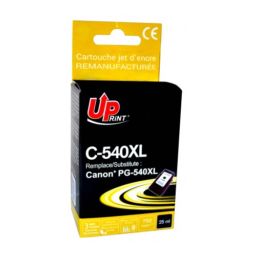 Tinteiro Compatível UPrint para Canon 540XL Preto 21ml (5222B005, PG540XL)
