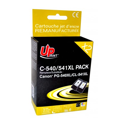 Pack Tinteiros Compatíveis UPrint p/ Canon 540XL/ 541XL Preto/ Cor (UP-PG540XL + UP-CL541XL)