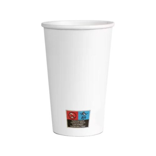 Copos 475ml Papel 16oz Branco 100 unidades