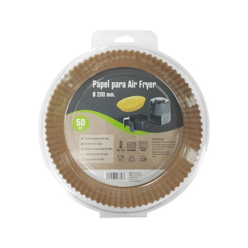Formas Papel Air Fryer Redondas 20cm - (50 unidades)