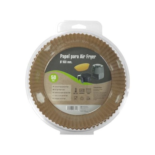 Formas Papel Air Fryer Redondas 16cm - (50 unidades)