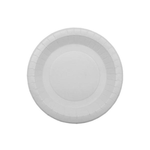 Pratos 18cm Cartão Redondo Branco 50 unidades