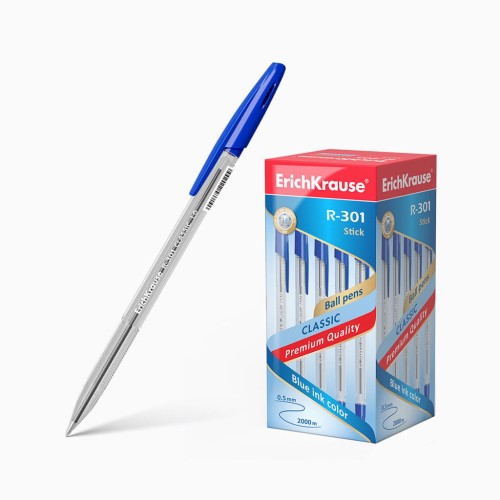 Esferográfica ErichKrause R-301  - Caixa de 50 un.