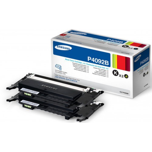 Pack duplo Toner Preto CLT-P4092B para Samsung CLP-310/ -315 e Samsung CLX-3175 FN e mais
