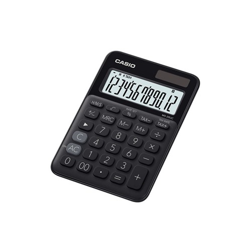 Calculadora de Secretaria Casio MS20UCBK Preto 12 Digitos