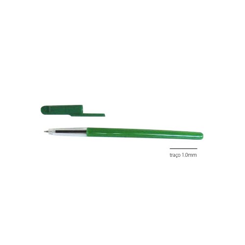 Esferográfica Ball Point 1mm Opaca Verde Cx 50 Un