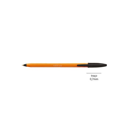 Esferografica Ball Point Fine BIC Orange Preto Cx 20un