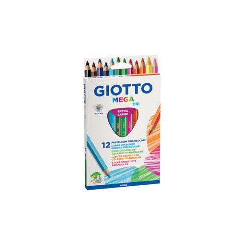 Lapis Cor 18cm Giotto Mega Tri Caixa 12un