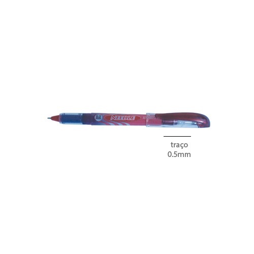 Marcador Fino 0,5mm Penac Needle Vermelho - 12 unidades