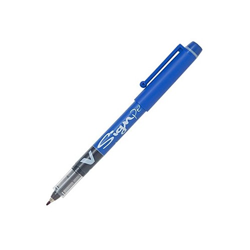 Marcador Médio Azul 0,6mm Pilot V-Sign Pen Azul - 12 unidades