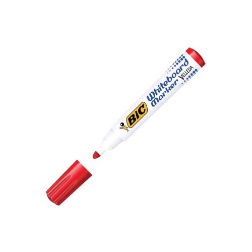 Marcador Quadros Brancos BIC Velleda 1701 vermelho - 3 unidades