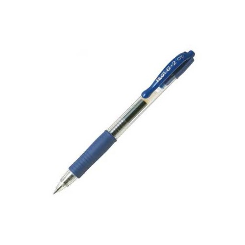 Esferografica Gel Pilot G-2 0,5mm Retractil Azul - 2 unidades