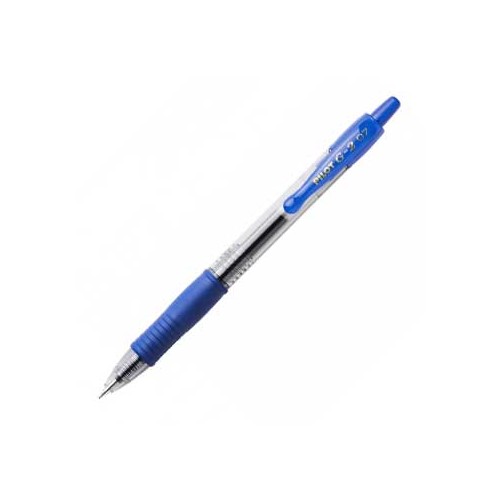 Esferografica Gel Pilot G-2 0,7mm Retractil Azul - 2 unidades