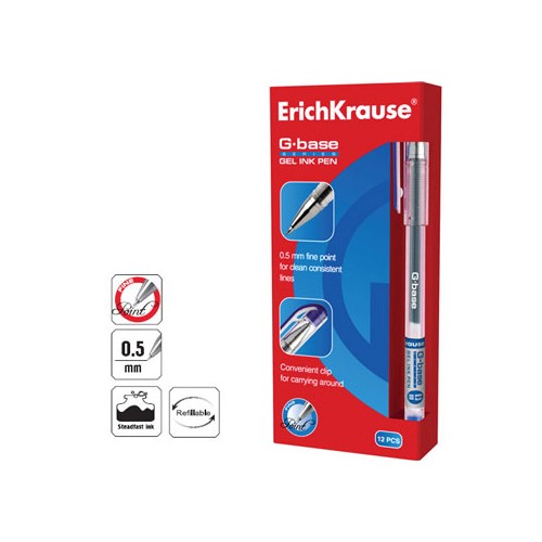 Esferográfica Gel EK GBase Azul - Pack 12 unidades
