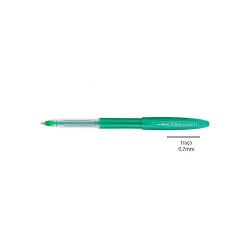 Esferografica Uni Ball Gelstick UM-170 0,7mm Verde - 12 unidades
