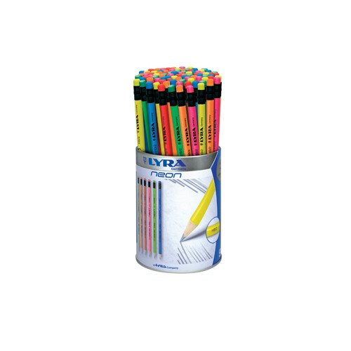 Lapis Carvao N-2-HB Lyra Neon c / Borracha Copo (96 unidades)