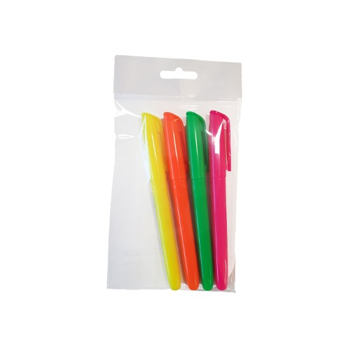 Marcador Fluorescente Fino Epene Pack 4 Cores