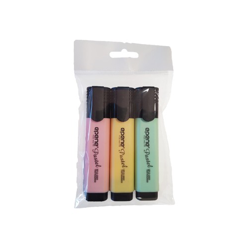 Marcador Fluorescente Epene Pastel Pack 3 Cores