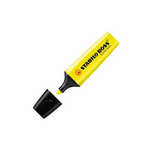 Marcador Fluorescente Stabilo Boss Amarelo 70 / 24 - Cx 10 unidades