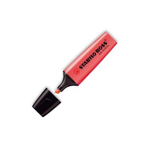 Marcador Fluorescente Stabilo Boss Vermelho 70 / 40 - Cx 10 unidades