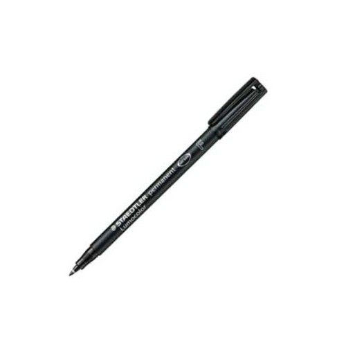 Marcador Permanente Fino Preto 0,6mm Lumocolor 318F - 10 unidades