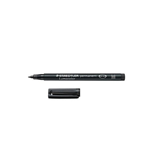 Marcador Permanente Médio Preto 1mm Lumocolor 317-9 - 10 unidades