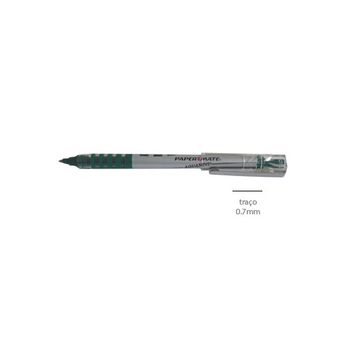 Marcador Roller Paper Mate Aquandis 0,7mm Verde - 12 unidades