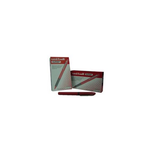 Marcador Roller Vermelho 0,5mm Uniball Grip UB245 - Cx 12 unidades
