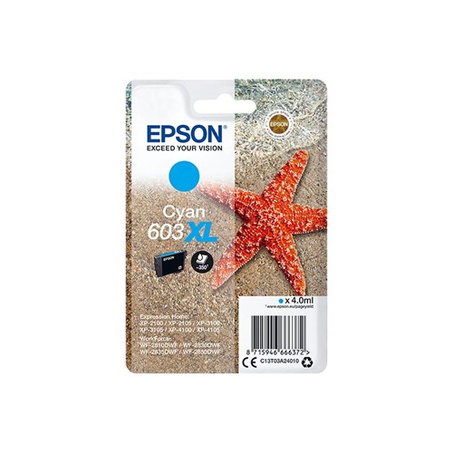 Tinteiro Epson 603XL Azul C13T03A24010 4ml - Alta Capacidade