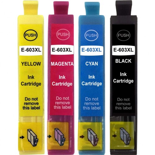Pack de Tinteiros Compatíveis para Epson 603XL 4 Cores C13T03A64010