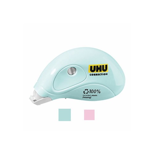 Corretor Fita Mini Roller UHU 5mmx6m Sortido Pastel - 3 unidades