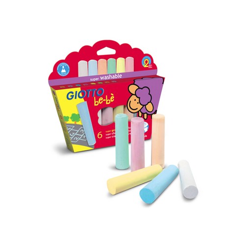 Giz Cores Sortidas Giotto Be-Be - 6 cores