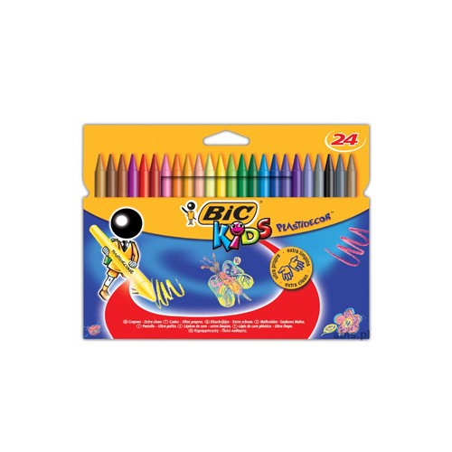 Lapis de Cera Bic Kids Plastidecor 24 cores