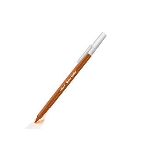 Marcador Feltro Medio 0.5mm Sketch Line Castanho - 10 unidades