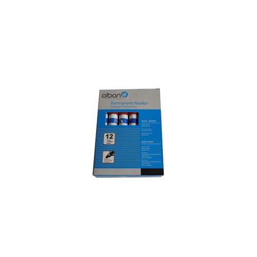 Marcador Permanente Grosso Vermelho 2mm Alban AC1079-03 - 2 unidades