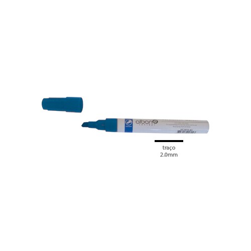 Marcador Permanente Grosso Azul 2mm Alban AC1075-02 - 2 unidades