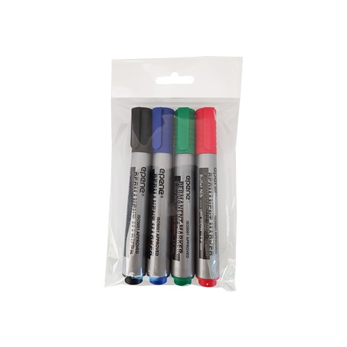 Marcador Perm. Grosso 2,0mm Epene Pack 4 Cores
