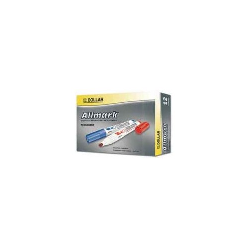 Marcador Permanente Grosso Azul 2mm Allmark UMS2 - 12 unidades