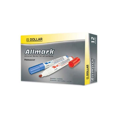 Marcador Permanente Grosso Verde 2mm Allmark UMS2 - 12 unidades